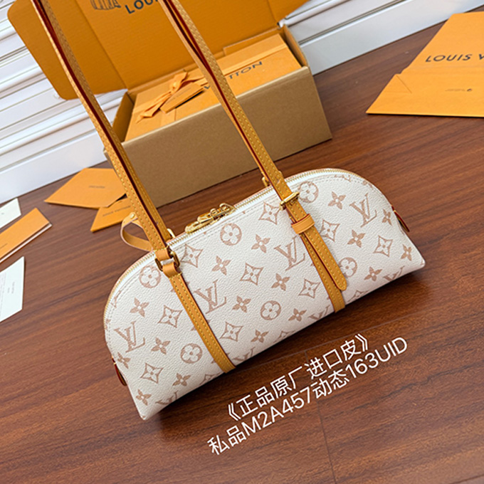 lv louis vuitton monogram long dome shoulder bag #m2a457